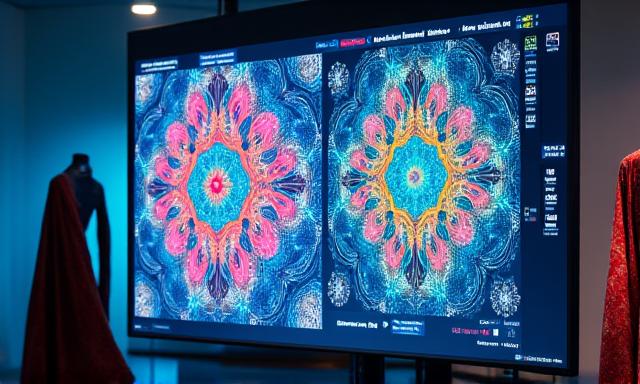 AI generated textile patterns on a digital loom