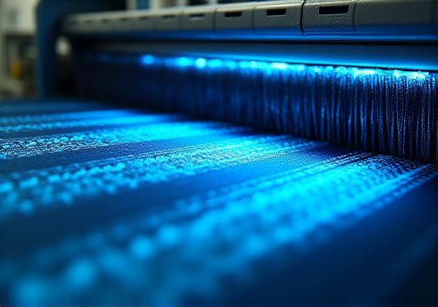 AI computer vision scanning fabric on a high-speed loom